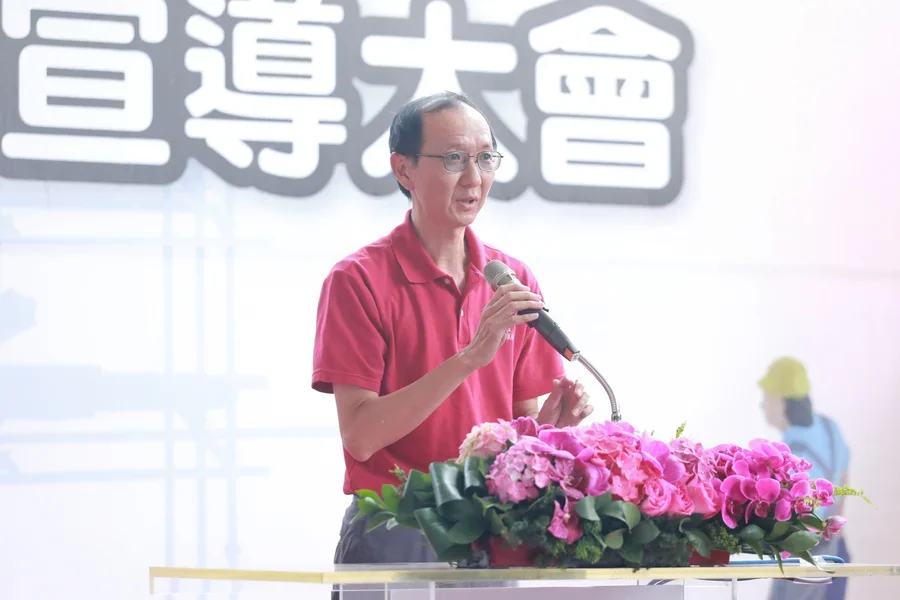 圖片說明：臺北市勞動檢查處科長陳伯端致詞。