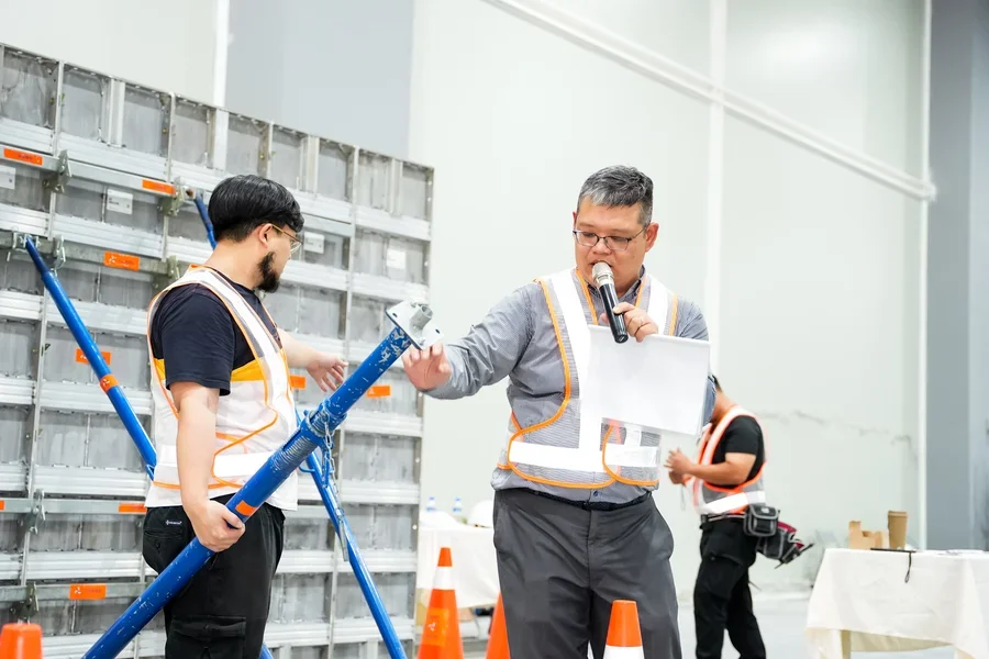 圖片說明：鋁模板系統式規劃與模板支撐配置(安翊)。